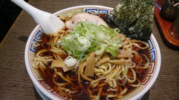 「中華そば（680円）＋ネギ肉塩ご飯（250円？）」@丸中華そばの写真