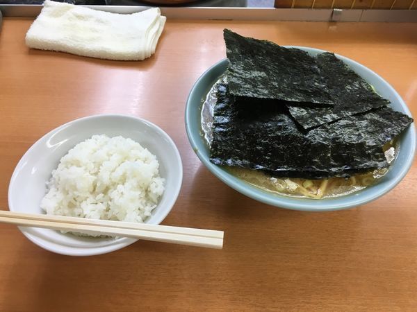 「らすた麺（大盛り）ライス（中）」@極楽汁麺 らすたの写真