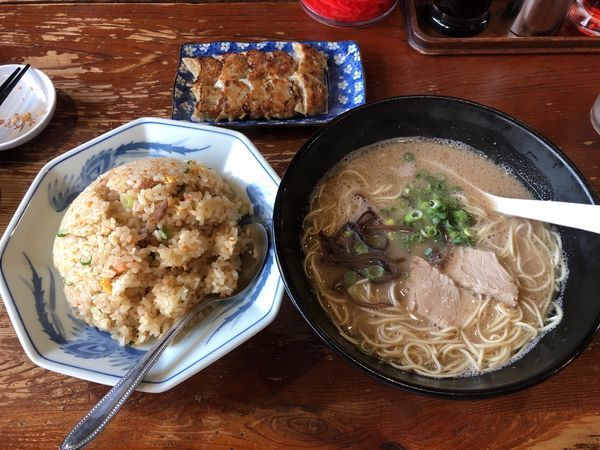 「2番セット+ひとくち餃子／¥760+380」@天風堂 筑後本店の写真