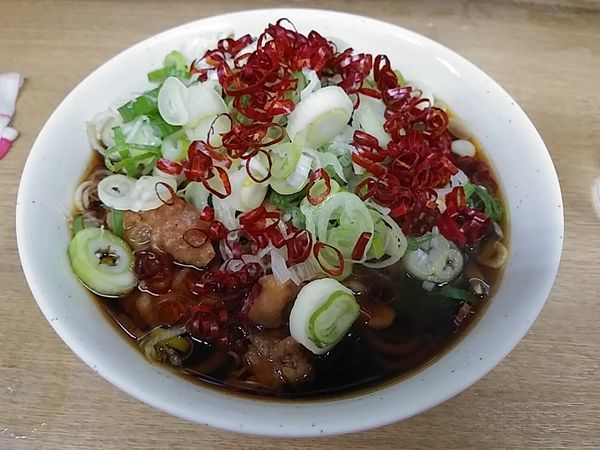 「ジャンボゲソそば」@一由そば 日暮里店の写真