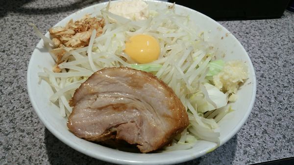 「汁なし並　ヤサイマシ他普通」@ラーメン宮郎の写真