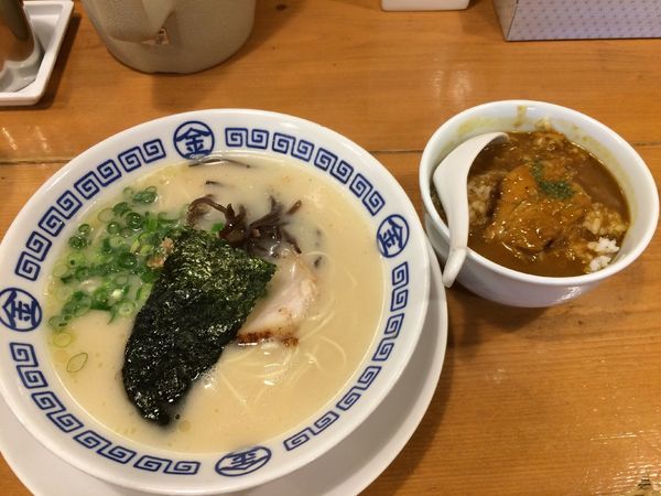「まるきんラーメン➕ラーメン屋のカレーライス750円」@博多まるきんラーメン 中延店の写真