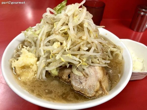 「小ラーメン+たまねぎ 「ニンニク」(800円)」@ラーメン二郎 茨城守谷店の写真