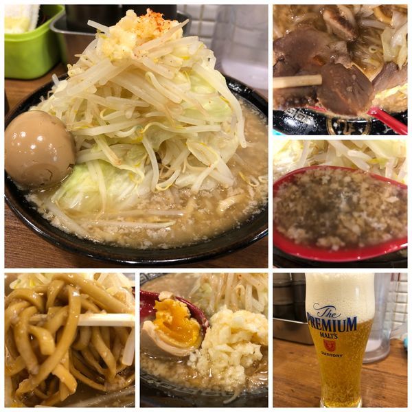 「【夜限定】燕三郎 800円 味玉 100円生ビール 290円」@背脂煮干 丸め 新所沢店の写真