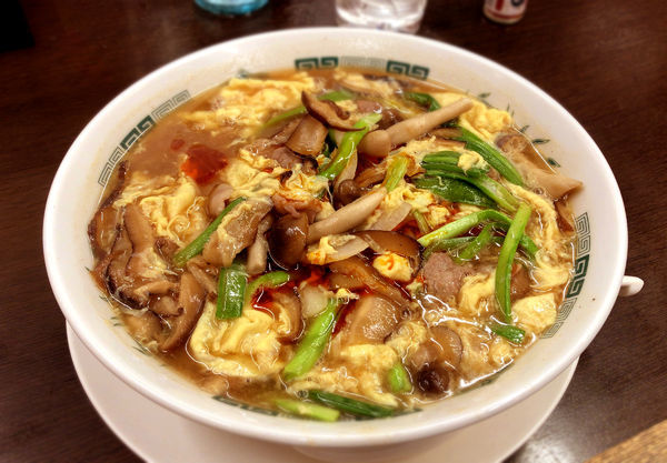 「酸辣きのこ湯麺(610円)」@日高屋 京成立石店の写真