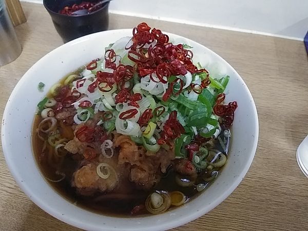 「ジャンボゲソそば」@一由そば 日暮里店の写真