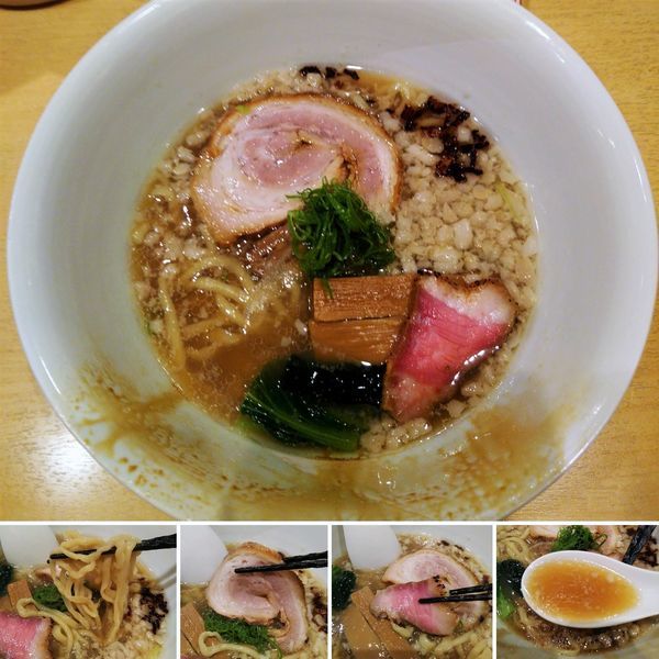 「醤油そば(手揉み麺)　1200円」@饗 くろ㐂の写真