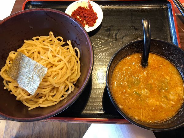「赤辛味噌つけ麺」@らーめん えん者の写真