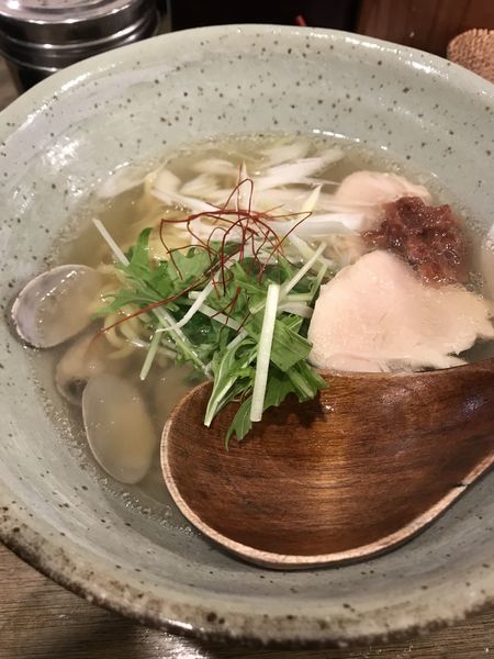 「梅塩らーめん」@進化驀進 本町店の写真