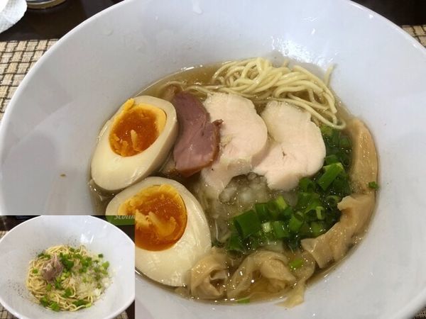 「淡麗煮干しそば650円、煮玉子100円、和え玉サービス」@麺屋 銀二の写真