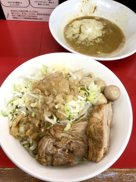 「【Twitter限定】粉チーズのカレーつけ麺850+豚120」@ラーメン一心の写真