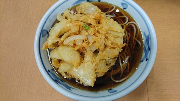 「温かき揚げそば　４６０円」@加賀の写真