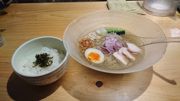 「限定 冷やし(煮干し)&小ライス 1,000円」@麺屋 さくら井の写真