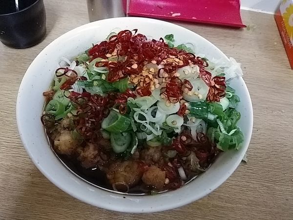 「ジャンボゲソそば」@一由そば 日暮里店の写真