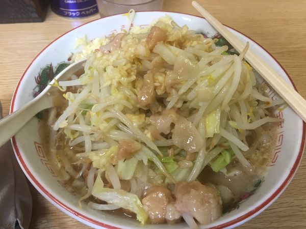 「ラーメン+ニンニク+脂　700円」@ラーメン二郎 栃木街道店の写真