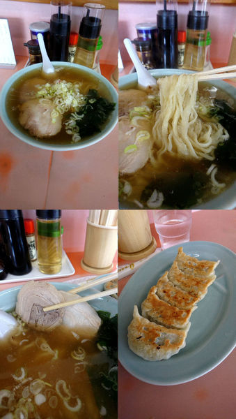 「『手打ちラーメン+餃子(￥600+400)』」@とんぼの写真