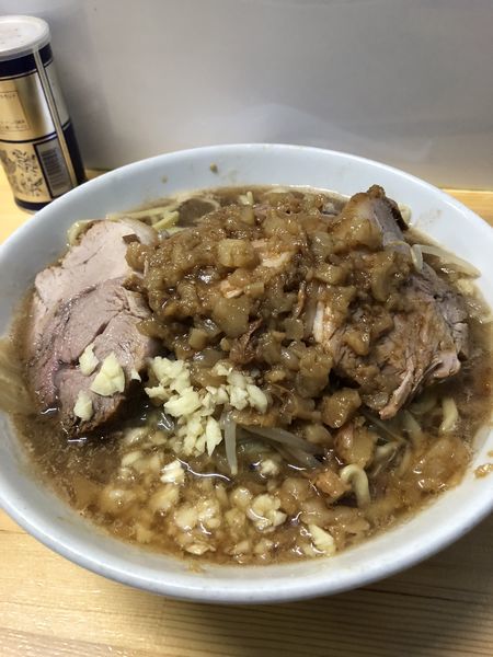 「豚ラーメン ニンニク少し アブラ」@俺の生きる道 白山店の写真