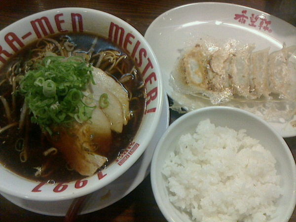 「醤油希望軒ブラックランチセット」@希望軒 新宿三丁目店の写真