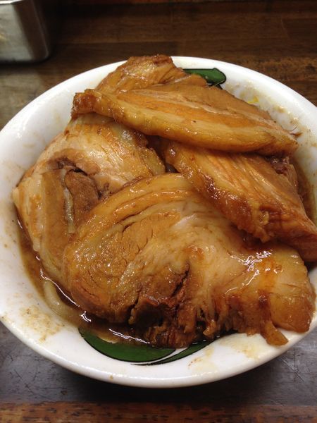 「雷そば濃厚 並750円 豚まし390円」@雷 北松戸本店の写真