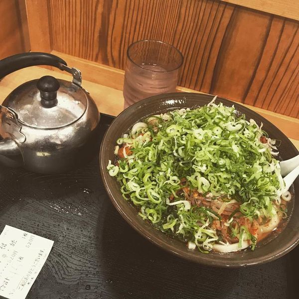 「からあげ 麺硬」@牧のうどん 博多バスターミナル店の写真