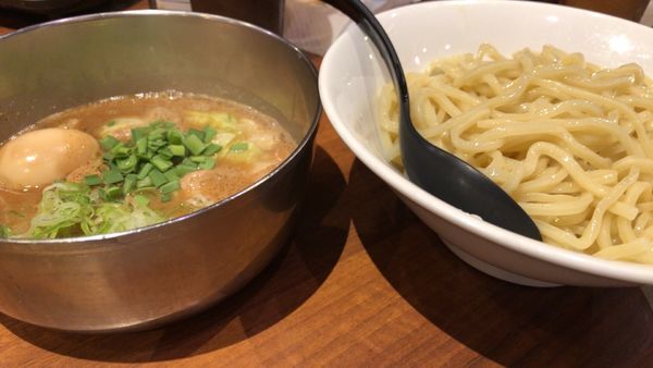 「牛ホルつけ麺+味玉」@カナヤマ55の写真