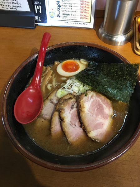 「濃厚中華そば 730円 + チャーシュー 250円」@中華そば みやこ家の写真