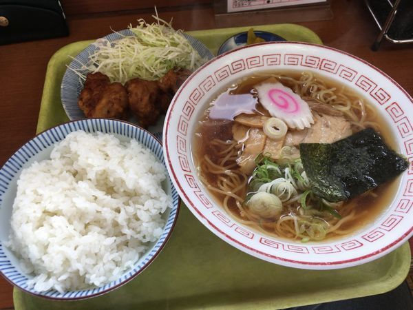 「ラーメン 唐揚げセット」@初狩パーキングエリア(下り線)スナックコーナーの写真