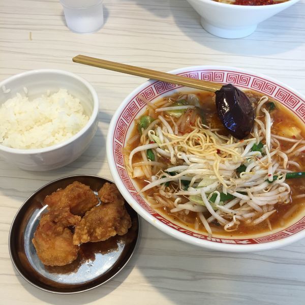 「限定あんかけ赤タンメン  Aセット」@大岡山タンメンの写真