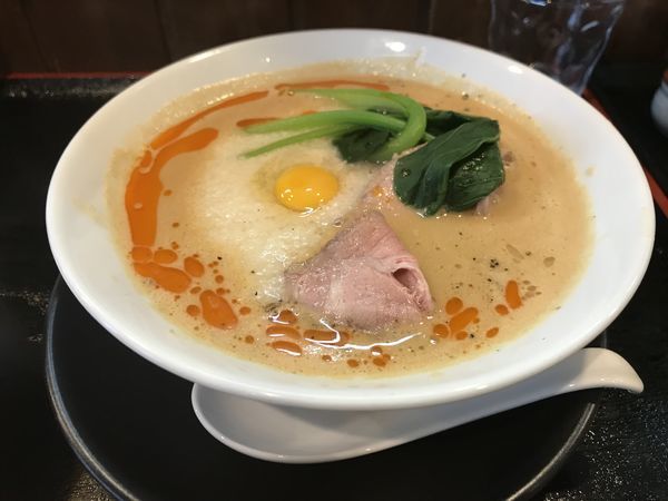 「お月見坦々麺」@麺創 なな家の写真