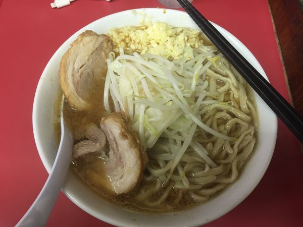 「小ラーメン+ニンニク　700円」@ラーメン二郎 桜台駅前店の写真