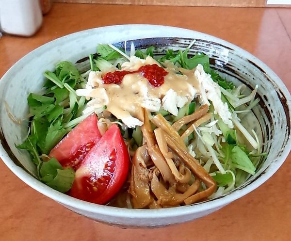 「冷やし棒棒鶏そば」@麺屋ひさご なり助の写真