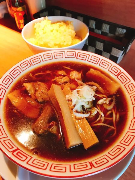 「鯖節ラーメン&蟹出汁玉子おじやセット1000円」@食堂酒場 Graciaの写真