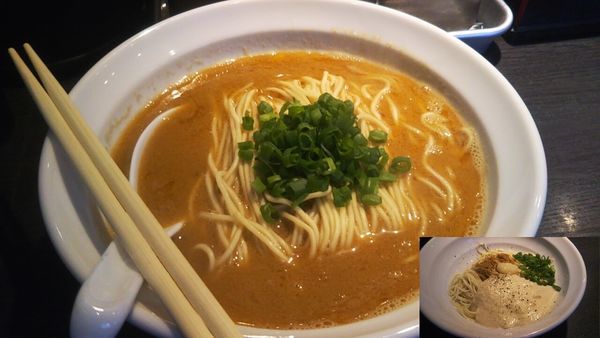 「大越折海老とオマール海老の二段仕込み特濃+浅蜊の潮和え玉」@弘明寺丿貫の写真