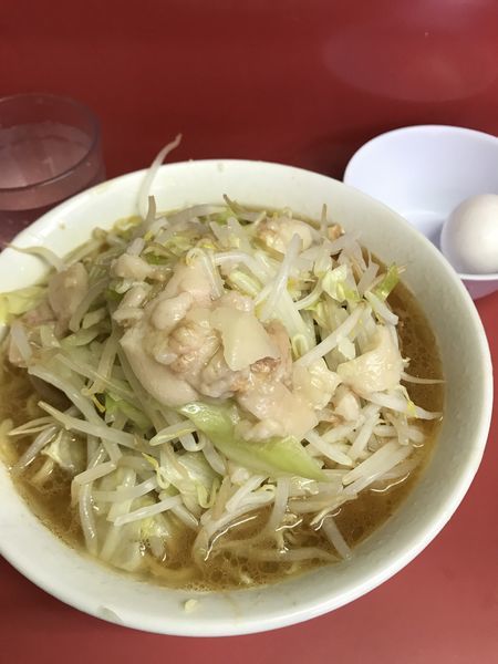 「小、少なめ、ヤサイ、ニンニク、アブラ」@ラーメン二郎 桜台駅前店の写真