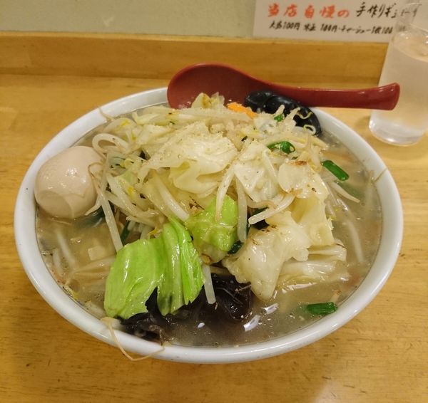 「たっぷり野菜の塩タンメン 味玉」@らーめん高橋の写真