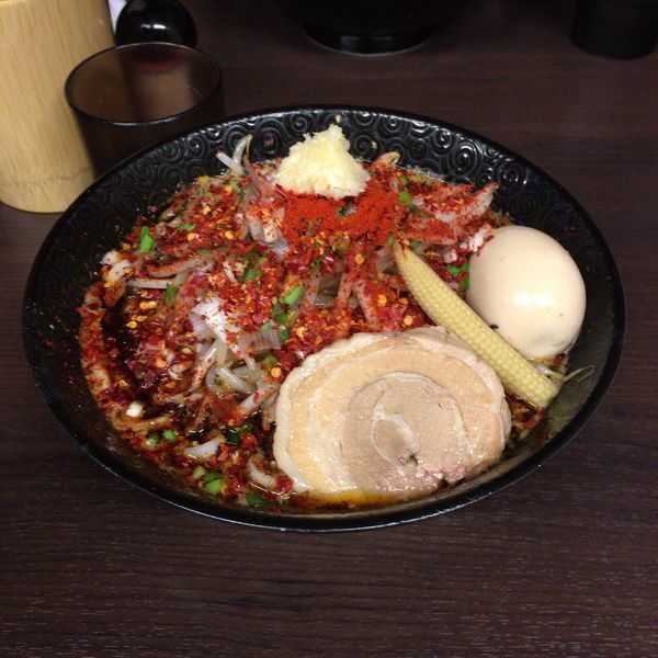 「蠍味玉ラーメン 増し増しの増し増し」@Japanese soba Noodles 蠍の写真