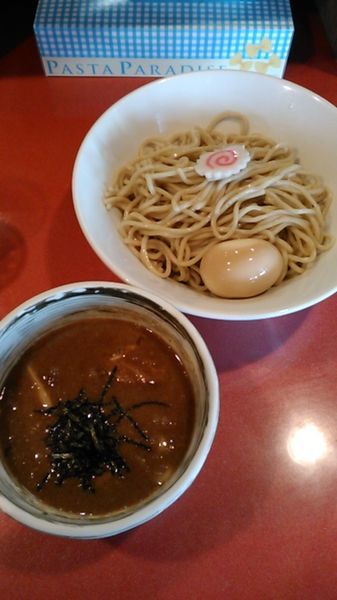 「味玉つけ麺　800円」@麺屋しのはら 三日月食堂の写真