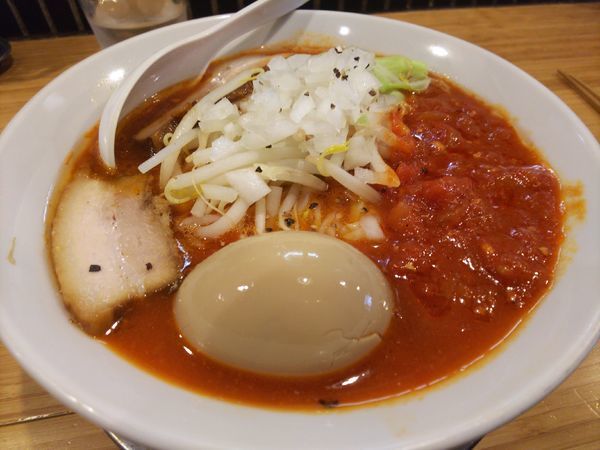 「味玉チリとまと(太麺）」@カッパ64 福生店の写真