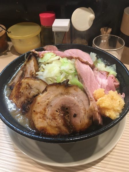 「7号カツオ(チャーシュー、野菜増し)」@ラーメン ポール亭の写真