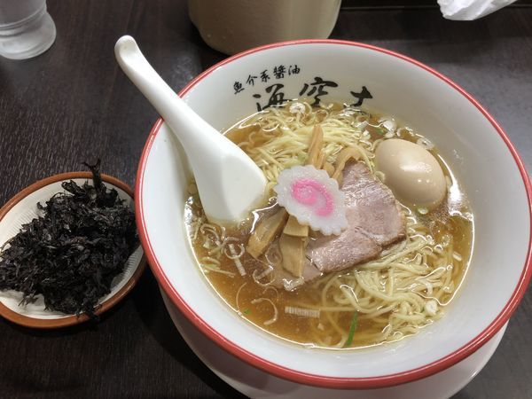「岩のりらー麺＋味玉」@煮干しらーめん 海空土 吉岡店の写真