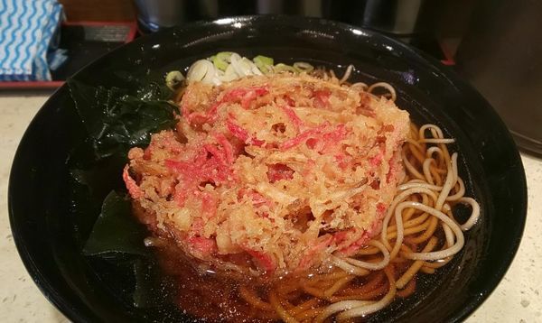 「紅生姜天そば」@名代 富士そば 飯田橋店の写真