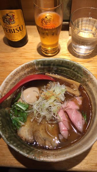 「味玉焼きあご塩らー麺」@焼きあご塩らー麺 たかはし 新宿本店の写真