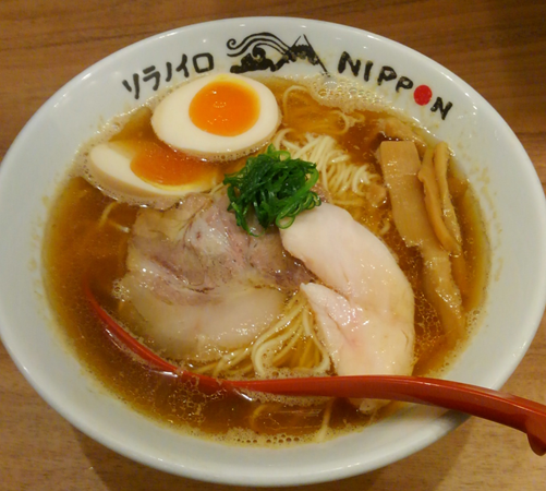 「朝煮干 味玉」@ソラノイロ NIPPONの写真