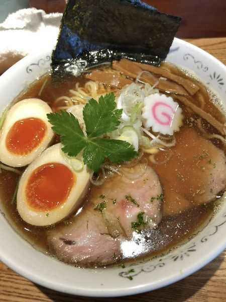 「味玉清湯そば ¥830」@つけそば 神田勝本の写真