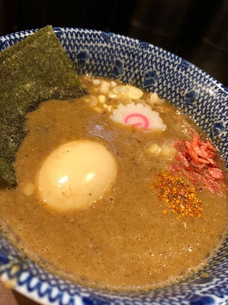 「海老つけ麺（醤油）＋味玉」@俺の麺 春道の写真