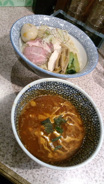 「海老とトマトをつけ蕎麦」@麺処 かつ善の写真