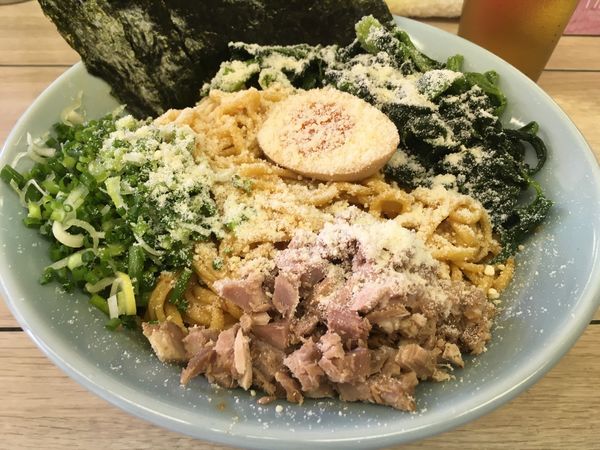 「まぜらすた大盛 ほうれん草」@らすた 代々木支店の写真