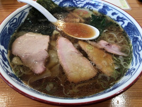 「ワンタン麺」@白河手打中華 賀乃屋の写真