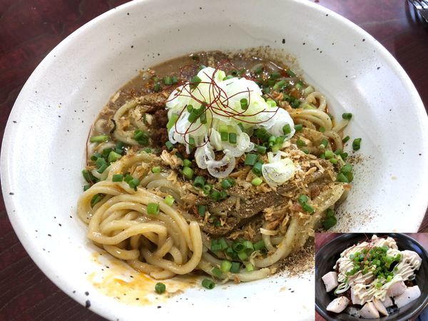「坦々まぜそば（780円）+鶏辛マヨ丼（300円）」@麺屋 むじゃきの写真