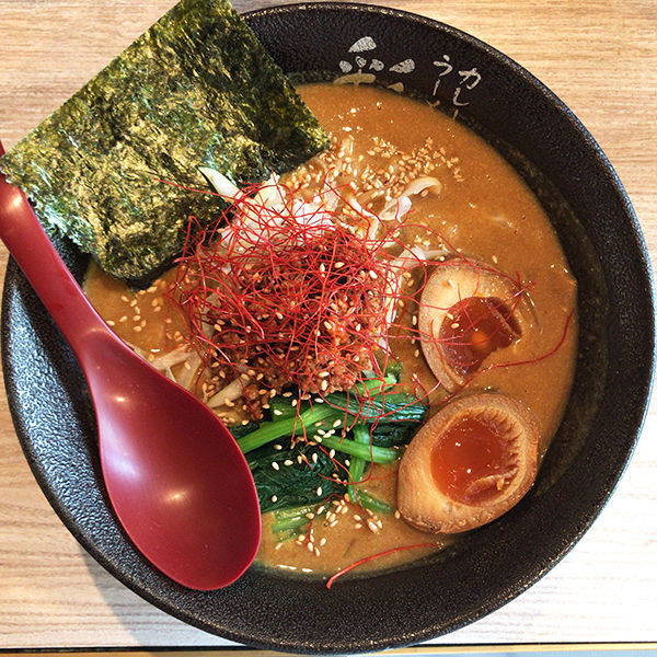 「カレー担々麺＋味玉＋麦ごはん（ランチサービス）」@カレーラーメン 彩 SAIの写真
